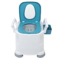 thumbnail image 1 of Inodoro Con Cómoda Junto A La Cama, Silla Con Cómoda Con Parte Inferior Antideslizante, Tapa De Cubo Con 3 Ajustes De Altura Para Personas Mayores Para Uso Doméstico, 1 of 7