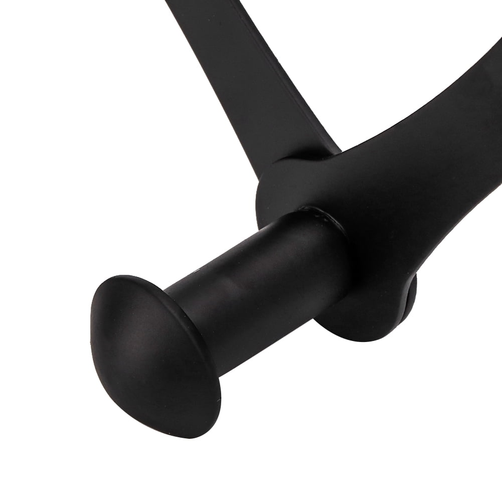 4smile Gancho Para Corona De Puerta – Soporte Negro Ajustable, Acero Inoxidable Y Cinta De Poliéster