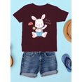 thumbnail image 3 of Cute Bunny With Flower T-Shirt Juniors -Image by Shutterstock,  x-Large, 3 of 4
