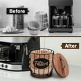 thumbnail image 3 of Rustic Coffee Filter Holder, Farmhouse Wooden Coffee Pod Holder With Lid For Coffee Bar Decor, 3 of 8