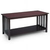 Mission-Style Coffee Table, Dark Cherry