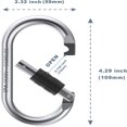 thumbnail image 4 of MOPNGXT - Juego de 2 mosquetones de escalada resistentes y confiables - Capacidad de 25 kN = 5600 lb - Equipo duradero para cuerdas, aparejos y hamacas - No recomendado para barras de dominadas, 4 of 6