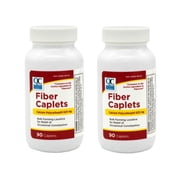2 Pack - Quality Choice Fiber Therapy Caplets, Safe and Comfortable Constipation Relief Without The Gas and Bloating, Insolubale Fiber for Bowel Irregularity in a 90 Count Bottle of Caplets