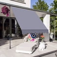 thumbnail image 2 of Manual Retractable Awning Canopy-118'' Non-Screw Outdoor Sun Shade Cover with UV Protection, 2 of 6