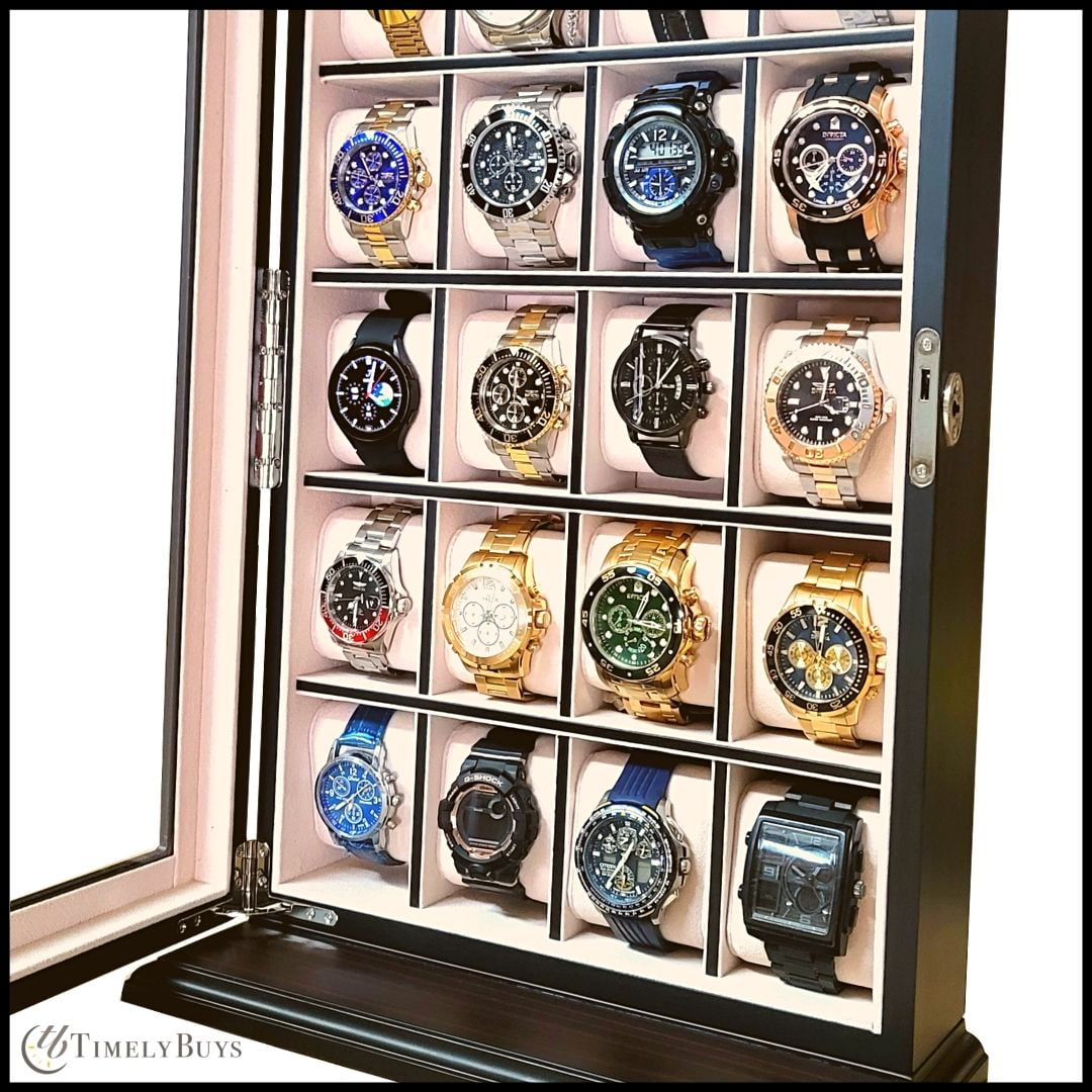 Wall mounted watch display cabinet sale
