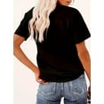 thumbnail image 3 of Women's Casual Graphic Tee - Fun Street Style Youth Print, Round Neck Short Sleeve, Comfortable Polyester Blend, Machine Washable Summer Top, 3 of 8