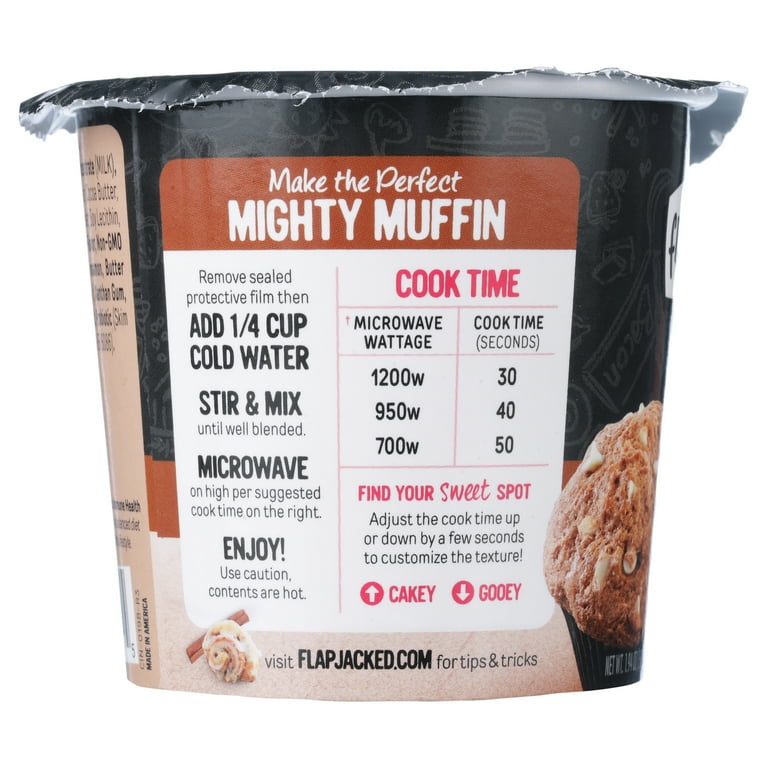 FlapJacked Mighty Muffin Cinnamon Roll, Microwavable, 1.94 oz