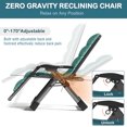 thumbnail image 4 of NAIZEA Zero Gravity Chair, Removable Soft Cushion, Headrest and Cup Holder, Folding Adjustable Lying Chair, 440 lbs, 4 of 8