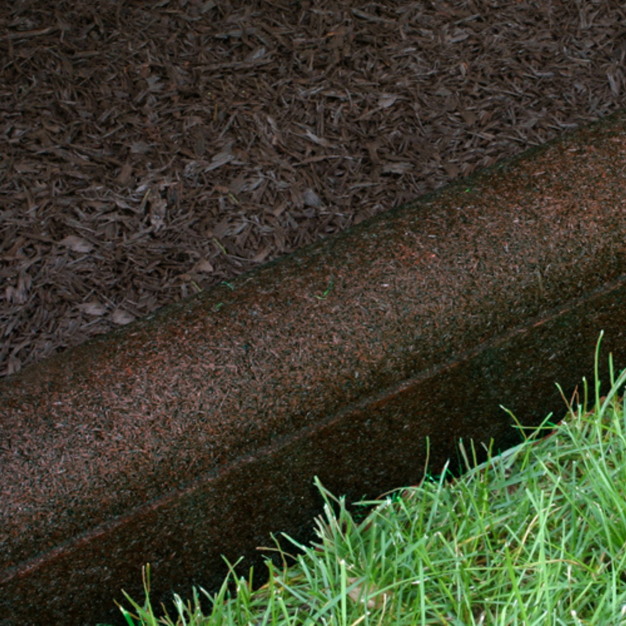 GroundSmart Playground Timber Edging, 92" Brown Rubber Playground Edging Border, 4" W x 6" H, 9 Pack