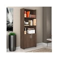 thumbnail image 4 of Librero 5 Repisas Moderno Decorativo Con Puertas Nogal 56118, 4 of 7