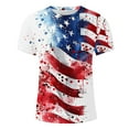 thumbnail image 5 of UVEASISHA Big and Tall Tshirts for Men Short Sleeve Independence Day Patriotic T-shirts Fashion Hipster Tee Tops White S, 5 of 5