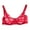 Red, variant on VerPetridure Wireless Bras for Women Women's V-neck Adjustable Straps Underwire sex Floral Lace Bra