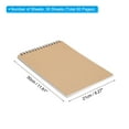 thumbnail image 2 of Uxcell Cuaderno de bocetos con espiral superior de 12 x 8" 120GSM, 60 páginas 30 hojas 1 pieza Cuaderno de bocetos retro, 2 of 6