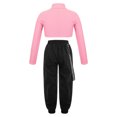 thumbnail image 2 of DPOIS Kids Girls Tracksuit Turtleneck Long Sleeve Crop Top with Sweatpants, 2 of 7