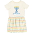 thumbnail image 3 of Inktastic Happy Hanukkah with Blue Menorah Girls Toddler Dress, 3 of 5