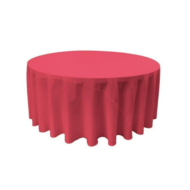 TCpop132R-FuchsiaP49 Nappe en Popeline Polyester&44; Fuchsia - 132 Po Ronde