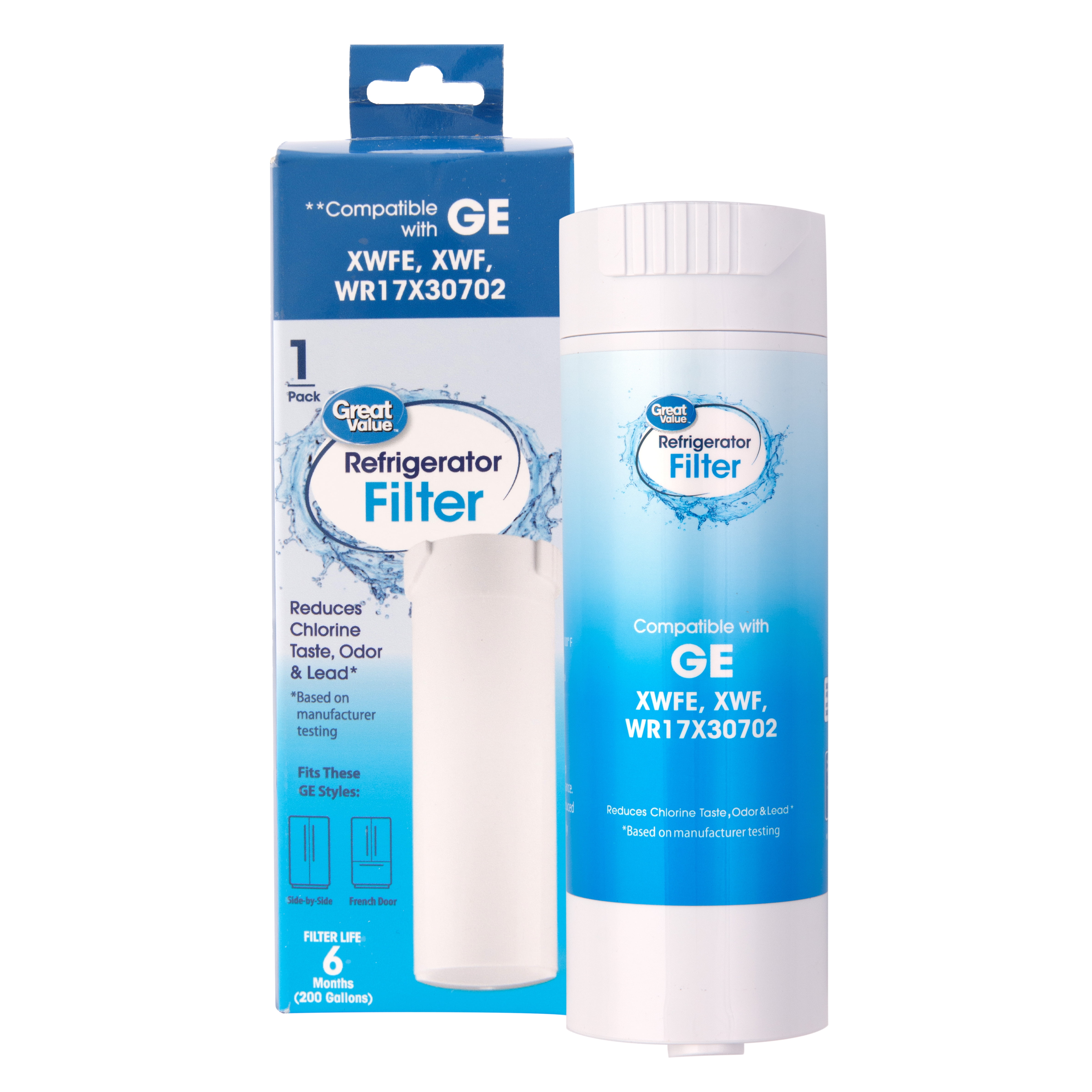 (3 pack) Great Value Replacement Refrigerator Water Filter – Compatible with GE XWFE & XWF