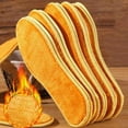 thumbnail image 2 of HEVIRGO 1 Pair Washable Insoles Deodorize Faux Wool Soft Sweat-absorbing Unisex Warm Shoe Pad for Winter, 2 of 10