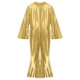 thumbnail image 6 of Zaldita Mens 70s Disco Metallic Shiny Jumpsuit Lapel Flare Sleeve Zip Up Long Pants Bottom Leotard Gold M, 6 of 7