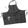 thumbnail image 4 of Delantal de mezclilla con 5 bolsillos para cocinas, delantales de peluquero para mujeres y hombres, delantal de mezclilla con pechera ajustable para trabajo de cafetería de artes, 4 of 5