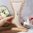 thumbnail image 3 of 1 Juego de soportes de exhibición de tobilleras con forma de pie, soporte de madera para collares, expositor de pie, vitrina de almacenamiento, 3 of 9