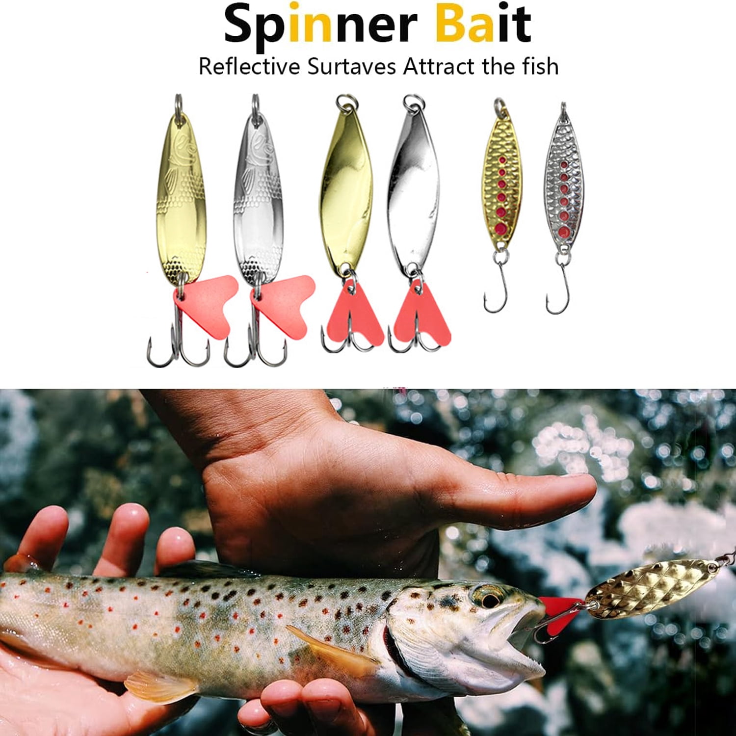 GoXteam 288pcs Fishing Lures Kit Set, Baits Tackle Including Crankbaits, Topwater Lures, Spinnerbaits, Worms, Jigs, Hooks, Tackle Box and More Fishing Gear Lures for Bass Trout