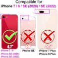 thumbnail image 2 of MKEUDQ-for iPhone SE 2022/SE 2020/iPhone 8/7 Wallet case, Flip Folio Cover with Stand Feature for Women Men, PU Leather Phone Case Fit for iPhone 8/7/SE2/SE3 [Gray-Cube], 2 of 3
