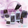 thumbnail image 2 of Cesta de regalo para spa LOVERY Luxury, juego de baño y cuerpo de 9 piezas, color lavanda, 2 of 7
