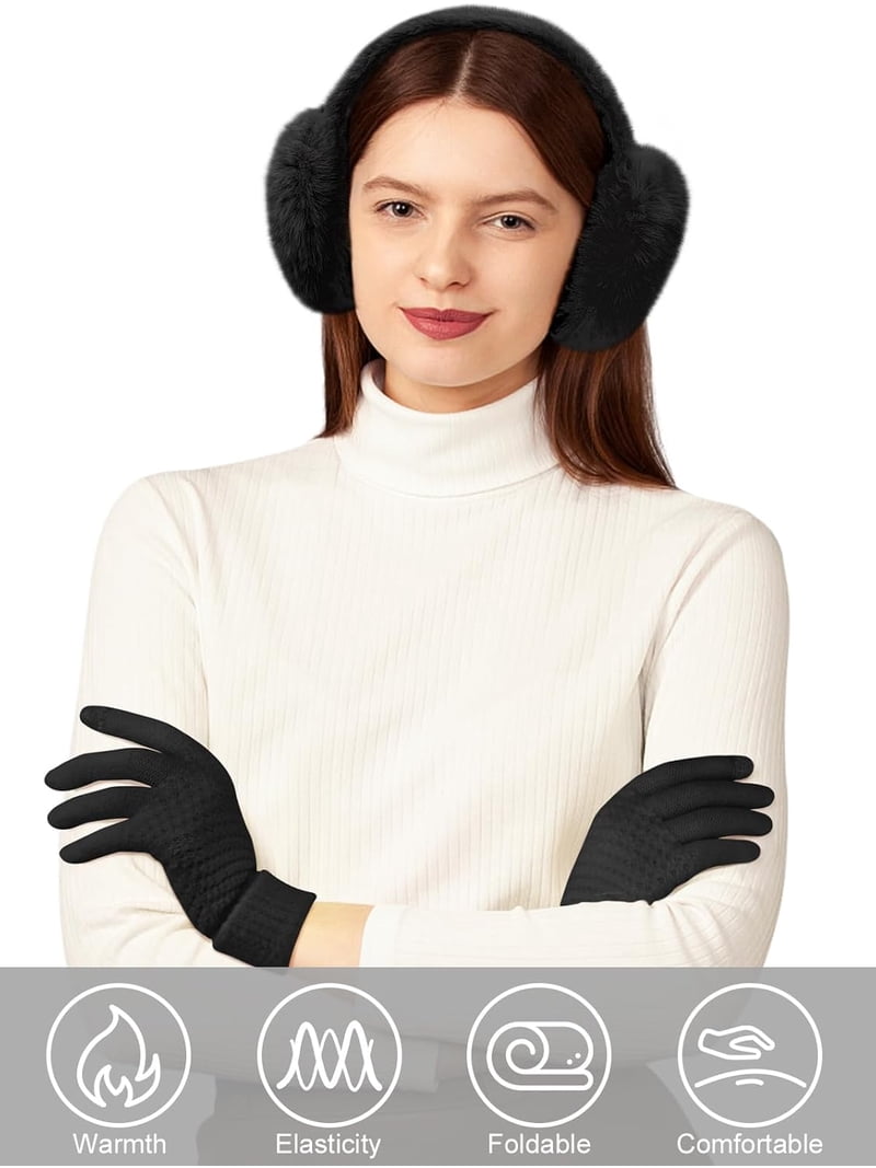 Fashion Winter Ear Muffs for Women Faux Fur Warm Earmuffs  display picture 1