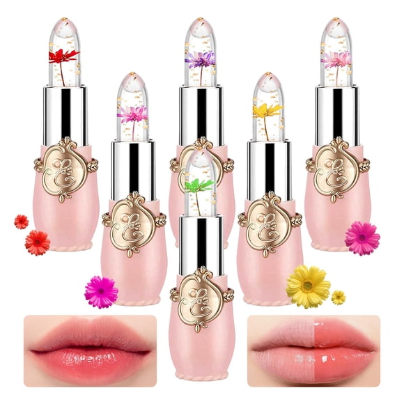Labial PPPanYiDi Set de 6 unidades Jelly con flores, impermeable
