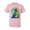 thumbnail image 2 of Colorful Horse Head Animal Lover Men's Graphic T-Shirt, Light Pink, 5XL, 2 of 3