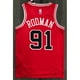 thumbnail image 3 of hot pressed 2022 nba Chicago Bulls No. 91 Rodman red basketball jersey, 3 of 4