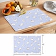 thumbnail image 6 of Easter Rabbit Placemats Set of 1, Cute White Bunny Carrots Blue Background Non-Slip Place Mats Washable Table Mats for Kitchen Dining Table Decorations Indoor/Outdoor, 6 of 9