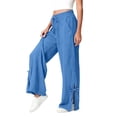 thumbnail image 4 of Delayuji Womens Cotton Linen Pants Wide Leg Pants Loose Fit Summer Casual Outerwear Fashion Pants With Pockets, 4 of 7