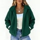 thumbnail image 1 of HongQid Women's Coat Casual Lapel Fleece Fuzzy Faux Shearling Zipper Coats Warm Winter Cropped Outwear Jackets, 1 of 8