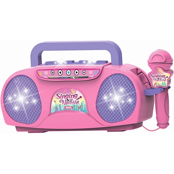 Sing-Along Set with Portable Speaker for Fun, Kids Machine Toy With Microphone – Light Up Karaoke Player Compatible, Music Machine Toys for Best Birthday Gifts