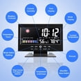 thumbnail image 3 of Reloj despertador ANGGREK Meteorológico Negro con cable USB, 3 of 8