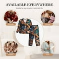 thumbnail image 7 of Honeii Whimsical Animal Spiral Print Women's Pajama Sets Long Sleeve Button Down Sleepwear Nightwear Soft Pjs Lounge Sets 2PCS-XX-Large, 7 of 7
