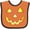 Orange and Black, variant on Inktastic Pumpkin Jack O Lantern for Halloween Boys or Girls Baby Bib