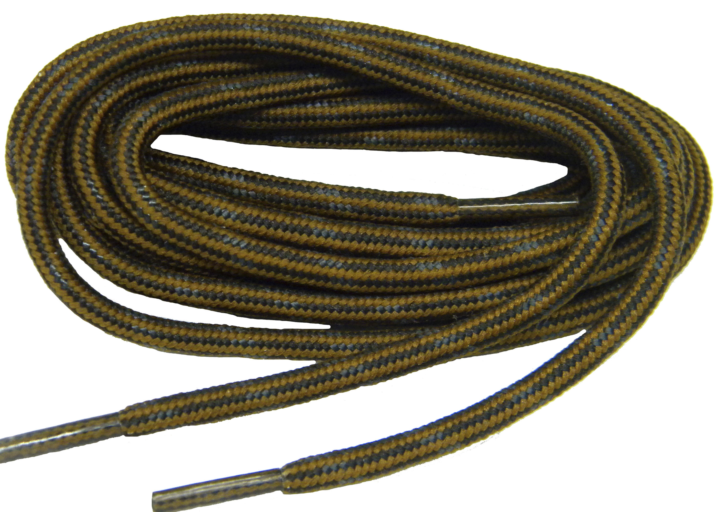 1 pair Dark Grey w/ Yellow Heavy 7/32 thick shoelaces made with Kevlar strands 