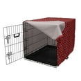 thumbnail image 3 of Aboriginal Dog Crate Cover, Retro Influenced Pattern with Warm Tone Floral Pattern, Easy to Use Pet Kennel Cover Small Dogs Puppies Kittens, 7 Sizes, Vermilion Charcoal Grey, by Ambesonne, 3 of 6