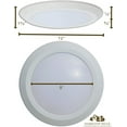 thumbnail image 5 of Hamilton Hills New Round Flush Mount Thin Ceiling Light | 3000K Bright White | 12" White | 1, 5 of 7