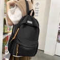 thumbnail image 4 of Nylon Fashion Backpack Casual Candy Color Solid Color Shopper Bag (Green), 4 of 7