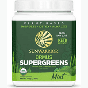 Sunwarrior Ormus Supergreen | Organic Probiotic Powder, Mint, 225g