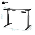 thumbnail image 3 of Costway Electric Stand Up Desk Frame Single Motor Height Adjustable w/ Controller Black, 3 of 10