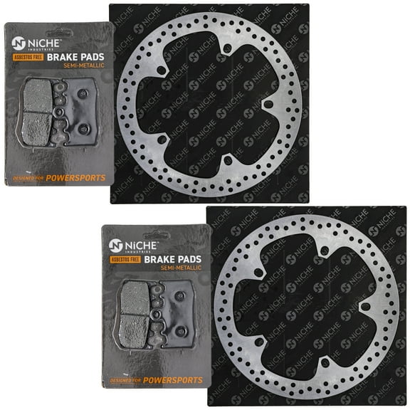 Niche Front Brake Rotor Pad Kit for BMW 34118534183 34112338232 Motorcycle MK1007025