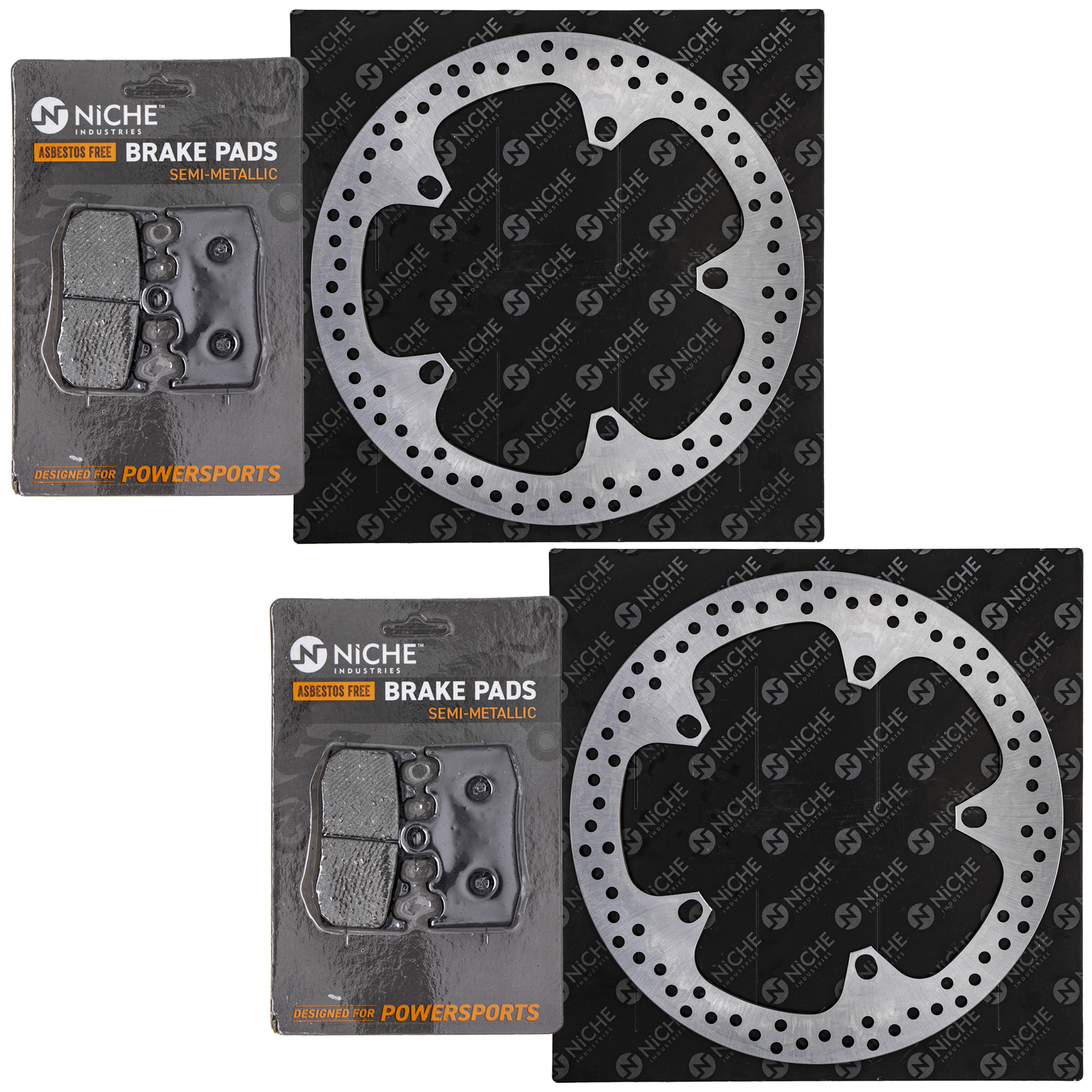 Tarazon Front & Rear Brake Disc Rotors & Pads Kit For Suzuki DRZ400SM (2005-2024) – Wave Style
