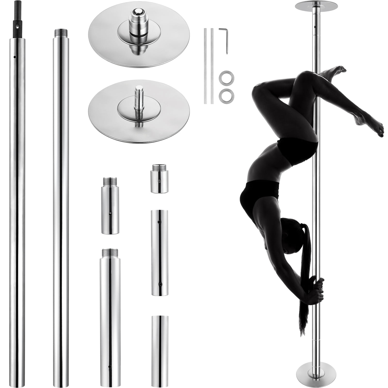 KFFKFF Professional Spinning Static Dancing Pole Portable