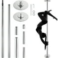 thumbnail image 1 of KFFKFF Perche de Danse Professionnelle, Ensemble de Perche de Danse Statique Rotative, Perche Portable Amovible, Perche en Acier Inoxydable Robuste de 45 mm, Perche de Mise en Forme à Hauteur Réglable, 1 of 9