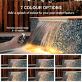 thumbnail image 4 of Accreate Outdoor Wall-Mounted Stainless Steel Fountain With Built-In Led Strip Light And Remote, Elevates The Ambiance Of Patios, Gardens, Or Ponds With a Stunning Water Spillway, 4 of 8
